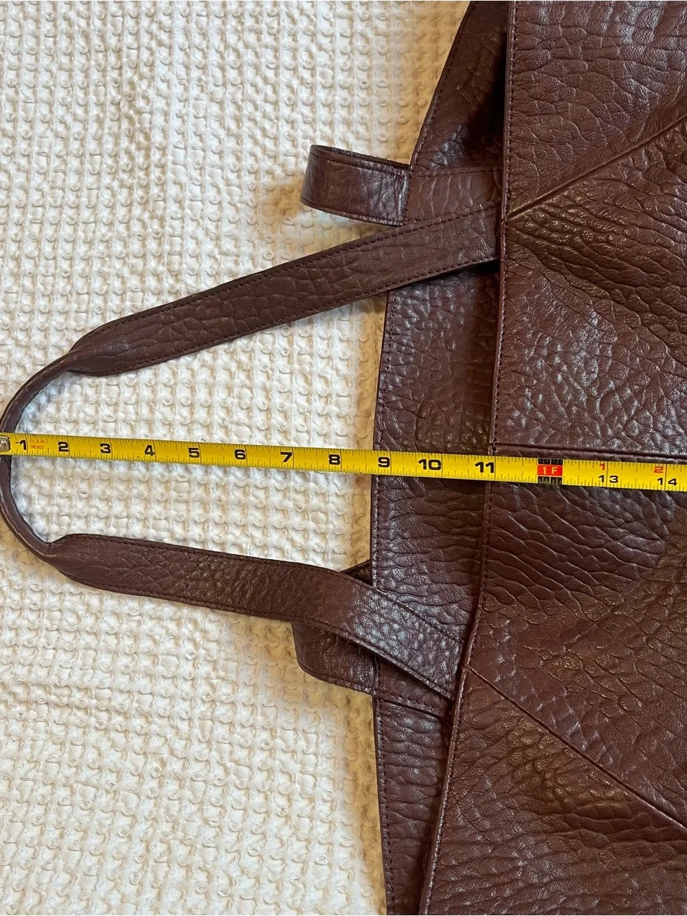 Anthropologie Everyday Leather Tote Bag Brown Chocolate Slouchy Shoulder Hobo